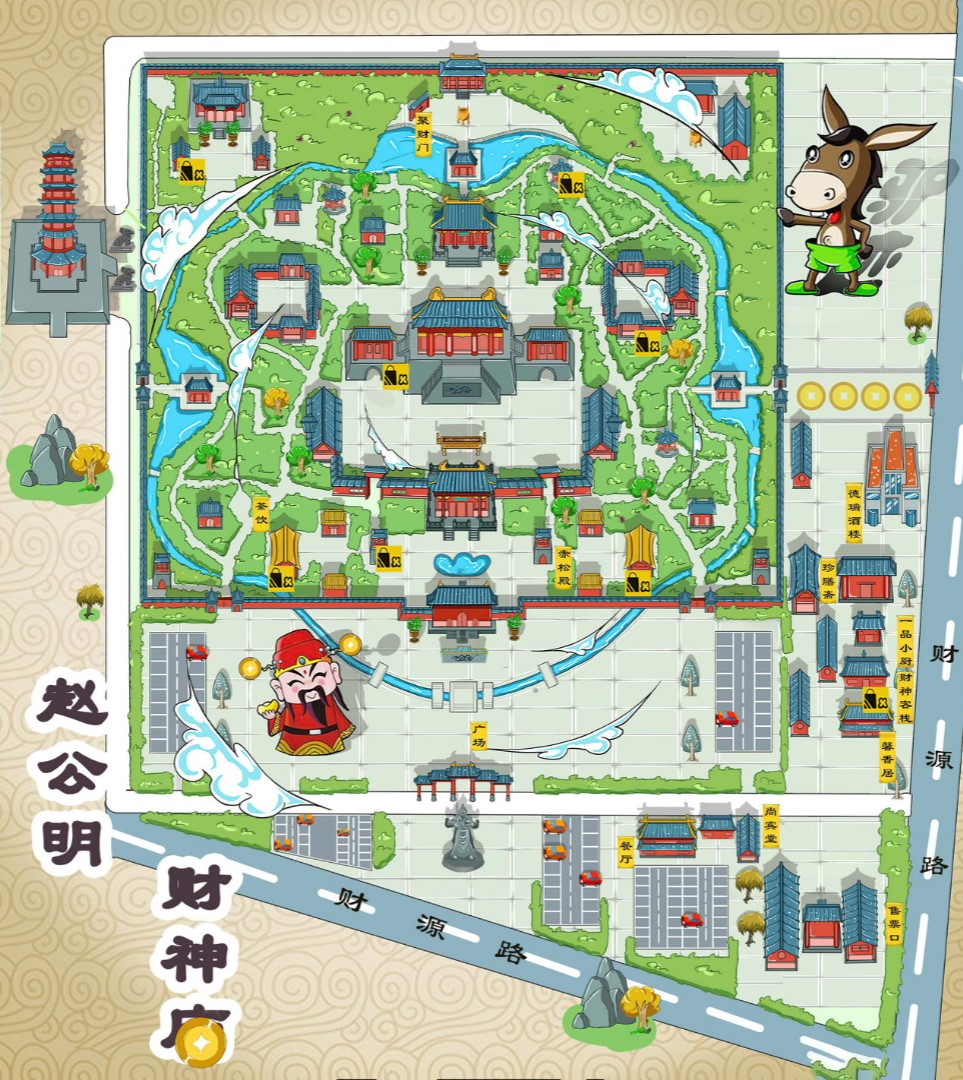 汝南寺庙类手绘地图
